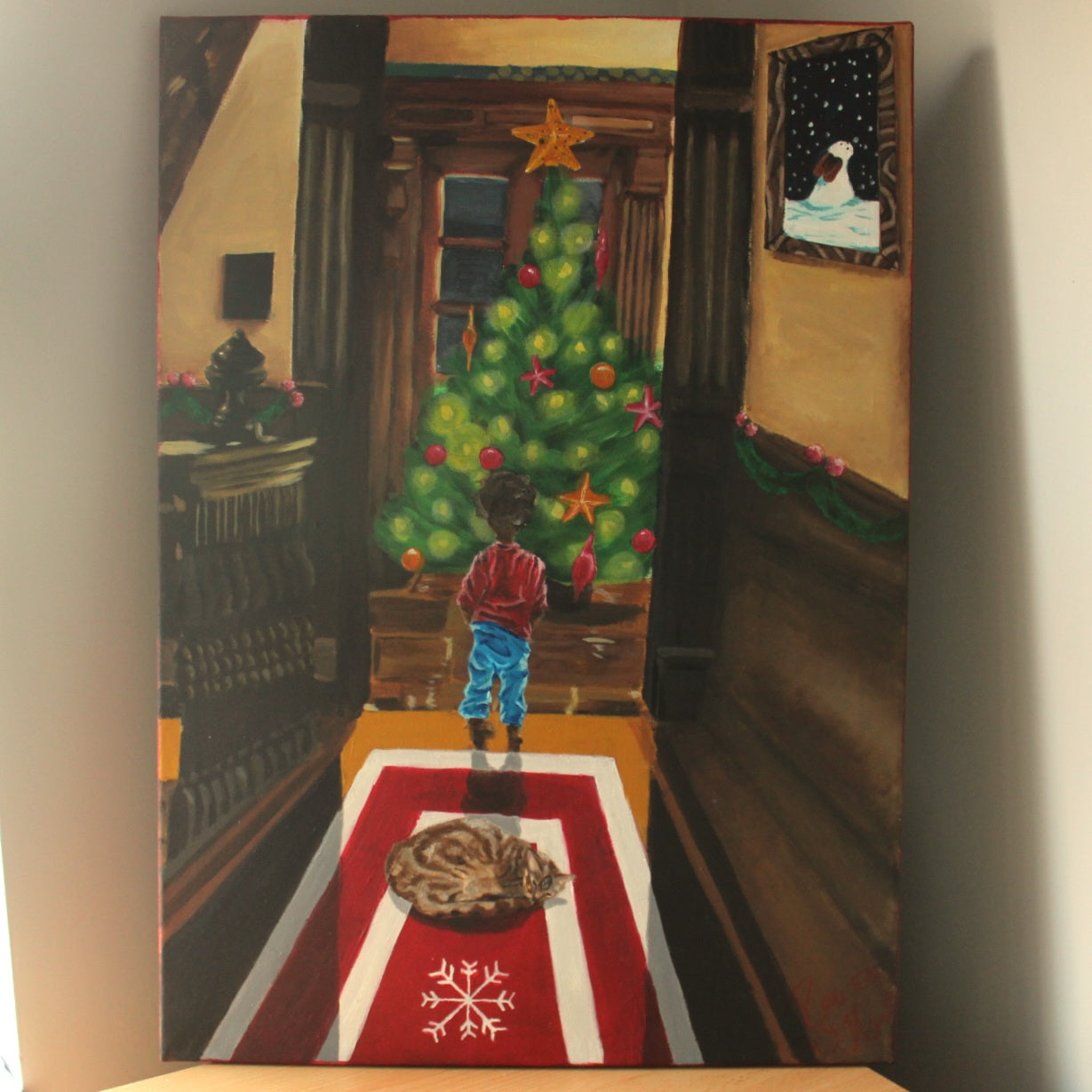 'Christmas Night' Original Acrylic Painting