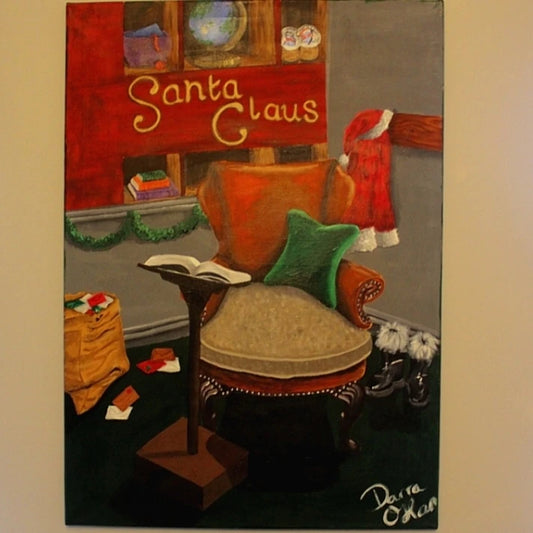 'Santa's Office' Original Acrylic Paintings